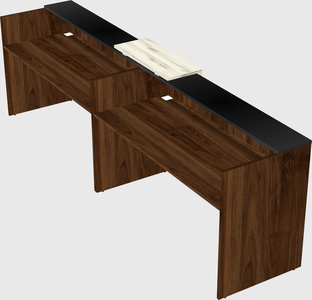 Shared u-shaped reception desks