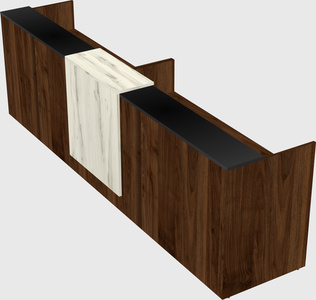 Shared u-shaped reception desks