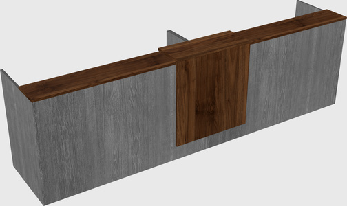 Shared u-shaped reception desks