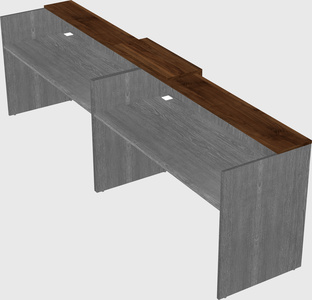 Shared u-shaped reception desks