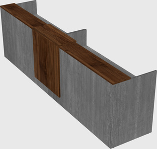 Shared u-shaped reception desks
