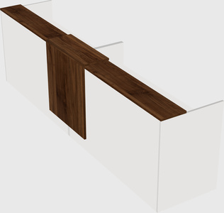 Shared u-shaped reception desks