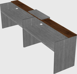 Shared u-shaped reception desks