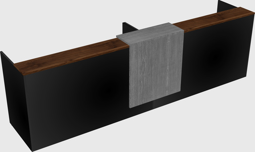 Shared u-shaped reception desks
