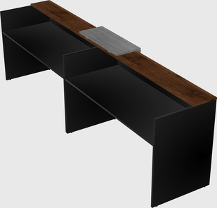 Shared u-shaped reception desks