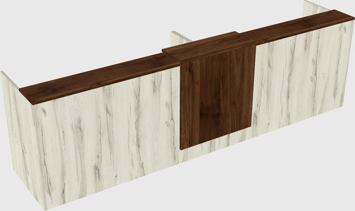 Shared u-shaped reception desks