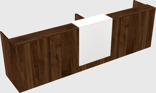 Shared u-shaped reception desks