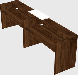 Shared u-shaped reception desks