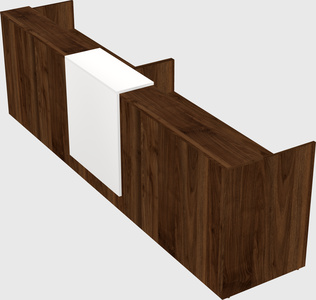 Shared u-shaped reception desks