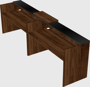Shared u-shaped reception desks