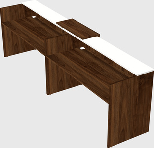 Shared u-shaped reception desks
