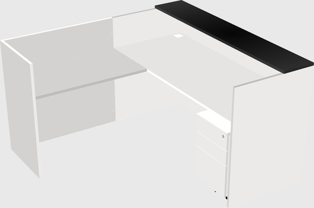 L-shaped modular reception