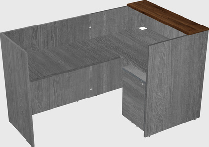 L-shaped modular reception