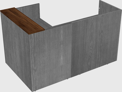 L-shaped modular reception