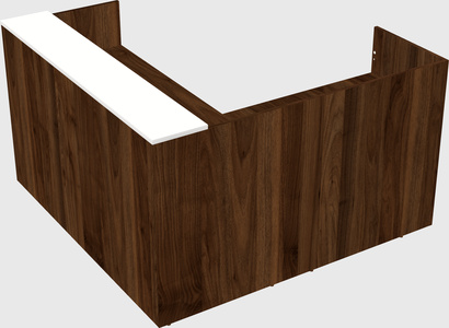 L-shaped modular reception