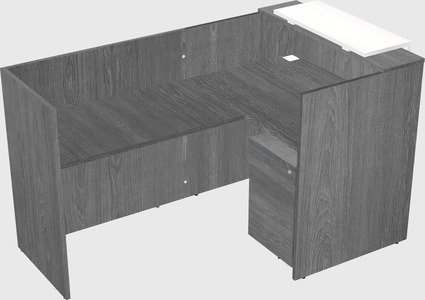 L-shaped modular reception