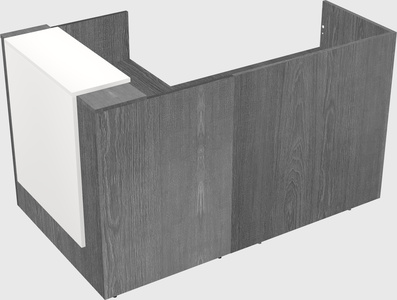 L-shaped modular reception