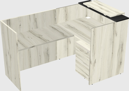 L-shaped modular reception