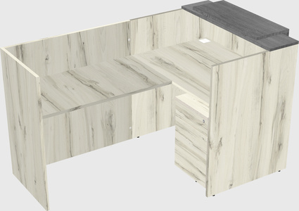L-shaped modular reception