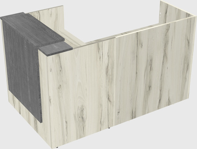 L-shaped modular reception