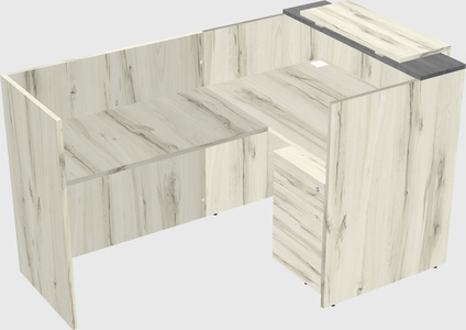 L-shaped modular reception