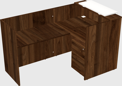 L-shaped modular reception