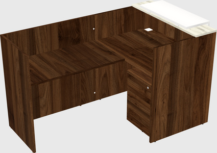 L-shaped modular reception
