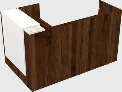 L-shaped modular reception