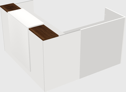 L-shaped modular reception
