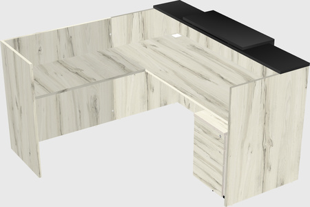 L-shaped modular reception
