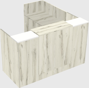 L-shaped modular reception