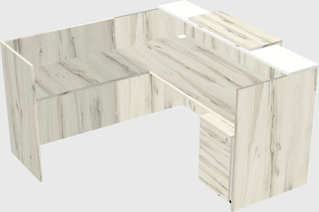 L-shaped modular reception