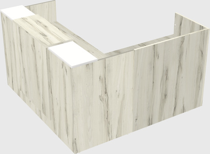 L-shaped modular reception