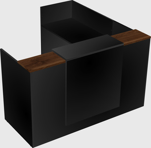 L-shaped modular reception
