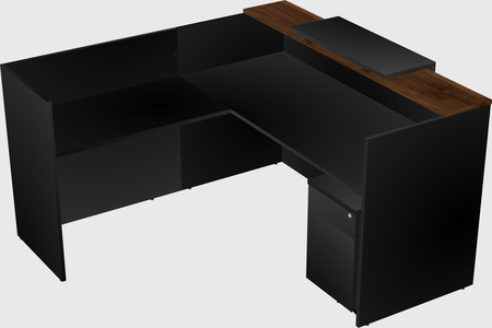 L-shaped modular reception