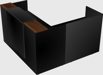 L-shaped modular reception