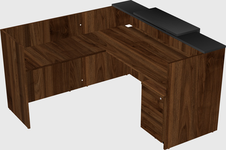 L-shaped modular reception