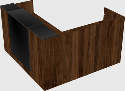 L-shaped modular reception