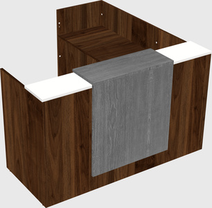 L-shaped modular reception