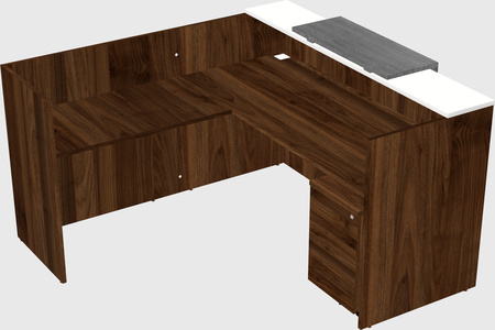 L-shaped modular reception