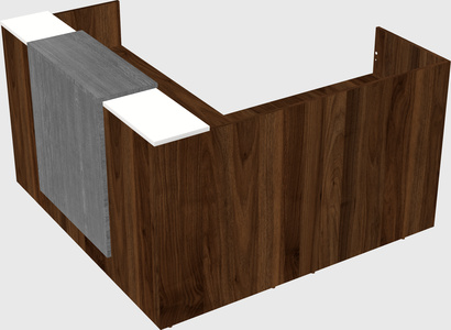 L-shaped modular reception