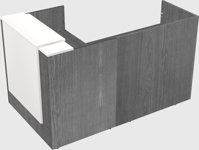 L-shaped modular reception
