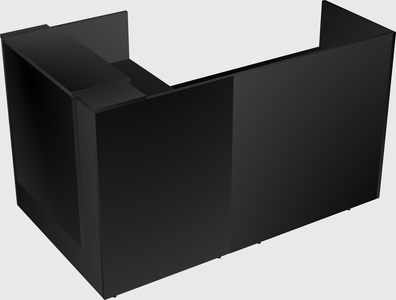 L-shaped modular reception