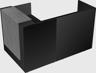 L-shaped modular reception