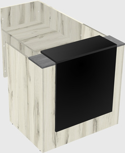 L-shaped modular reception