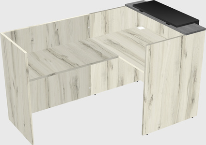 L-shaped modular reception