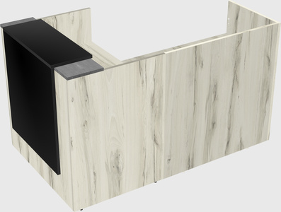 L-shaped modular reception