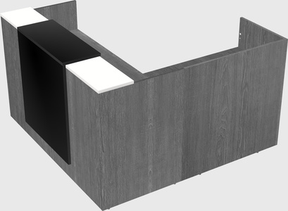 L-shaped modular reception