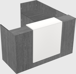 L-shaped modular reception