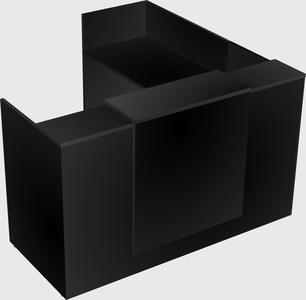 L-shaped modular reception